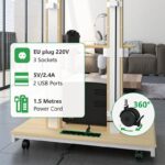 Stralex TV standaard Duolite elektrisch wit/beuken