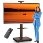 Stralex TV standaard Elite elektrisch zwart / walnoot