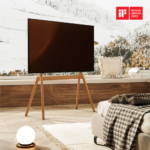 TV Standaard Hout Scandinavisch TV Standaard Hout Scandinavisch | Houten TV standaard vierpoot