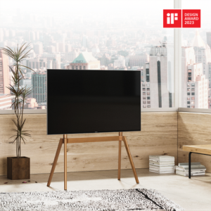 TV Standaard Hout Scandinavisch TV Standaard Hout Scandinavisch | Houten TV standaard vierpoot