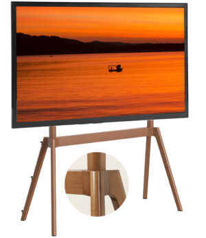 TV Standaard Hout Scandinavisch TV Standaard Hout Scandinavisch | Houten TV standaard vierpoot