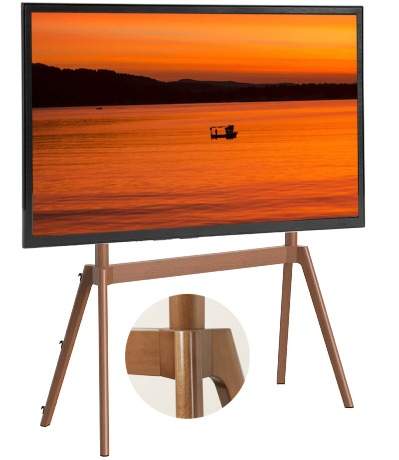 TV Standaard Hout Scandinavisch TV Standaard Hout Scandinavisch | Houten TV standaard vierpoot