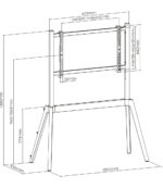 TV Standaard Hout Scandinavisch TV Standaard Hout Scandinavisch | Houten TV standaard vierpoot