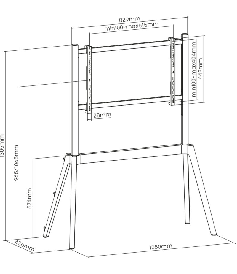 TV Standaard Hout Scandinavisch TV Standaard Hout Scandinavisch | Houten TV standaard vierpoot